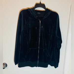 Torrid black velvet hoodie.
